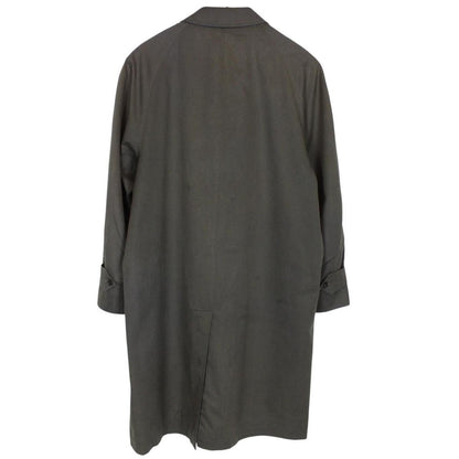 Vintage 80s Burberry Dark Grey Single Breasted Trench Coat