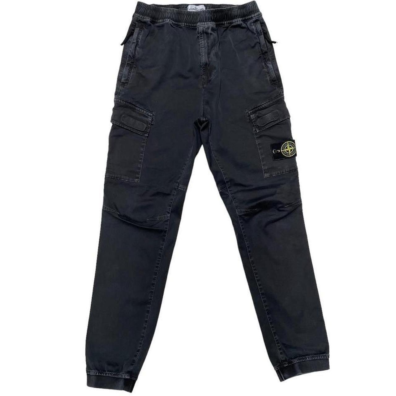 Stone Island AW 2023 Black RE-T Fit Cargo Trousers