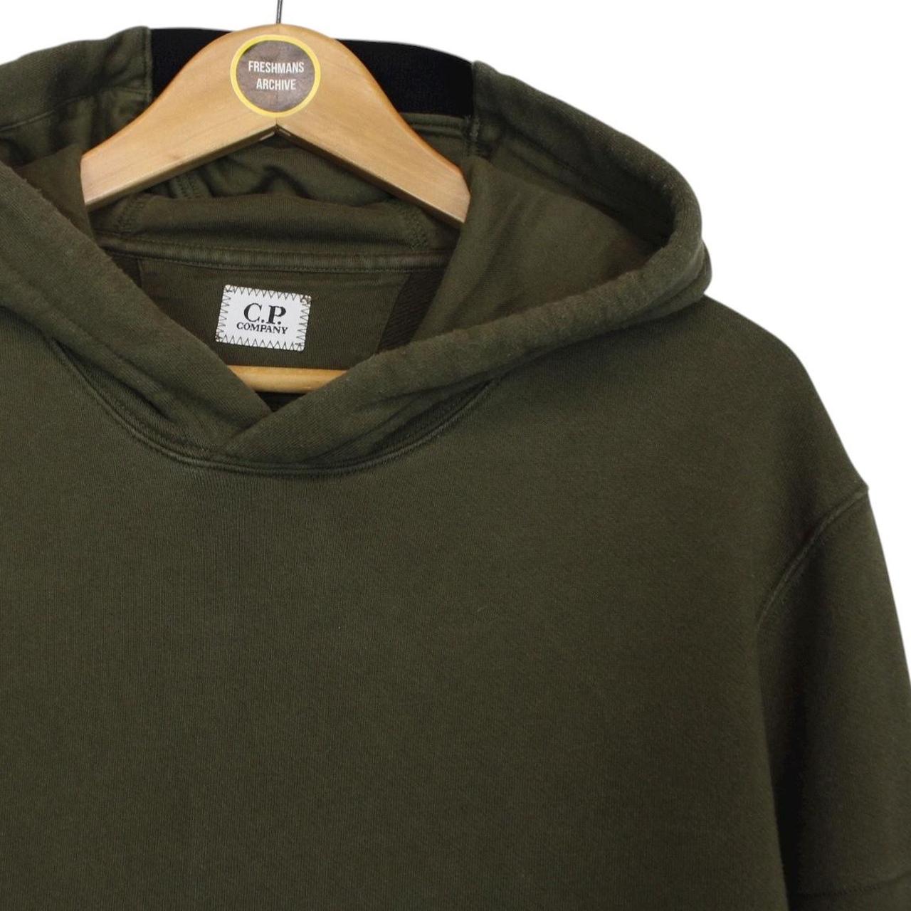 CP Company Khaki Green Pullover Lens Hoodie Jumper