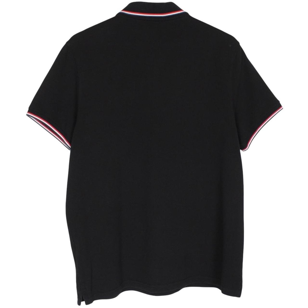 Moncler Maglia Manica Corta Black Short Sleeve Cotton Polo Shirt