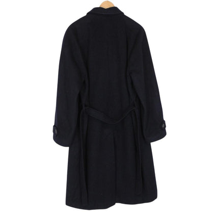 Vintage 00s Burberry London Navy Blue Wool Belted Coat