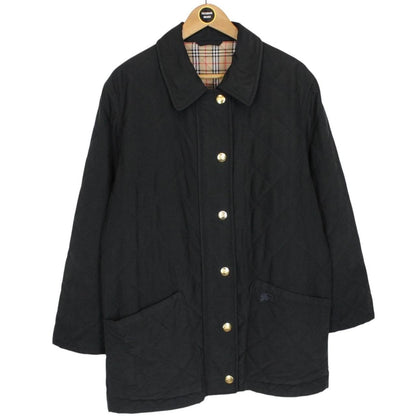Vintage 90s Burberry Black Nova Check Lined Quilted Jacket