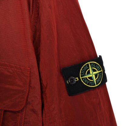 Stone Island SS 2019 Burnt Orange Nylon Metal Ripstop Overshirt Jacket