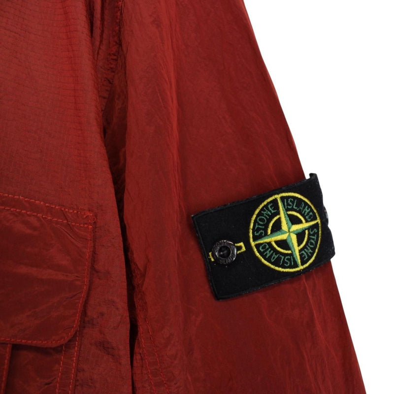 Stone Island SS 2019 Burnt Orange Nylon Metal Ripstop Overshirt Jacket