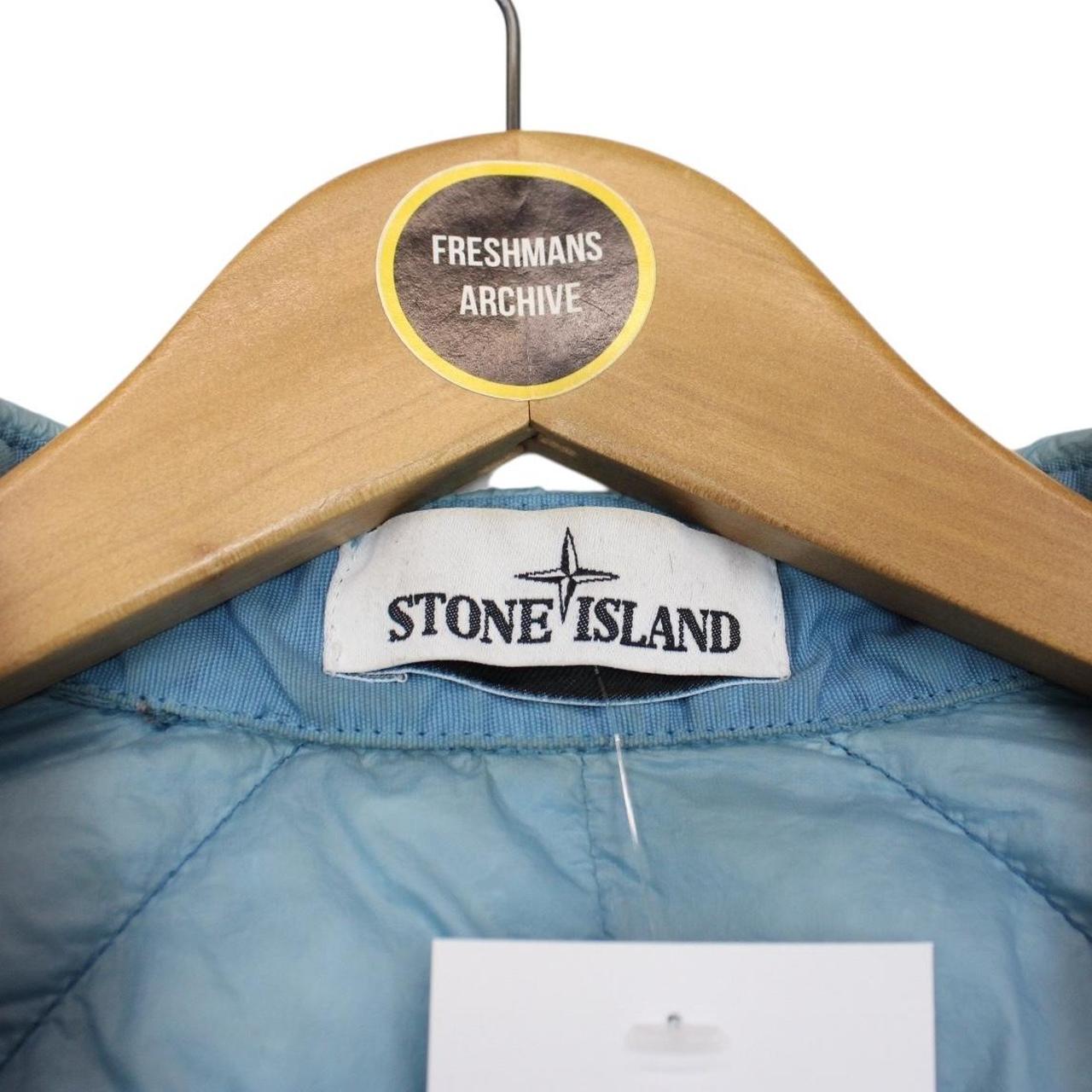 Stone Island SS 2017 Light Blue Garment Dyed Micro Yarn Down Overshirt Jacket