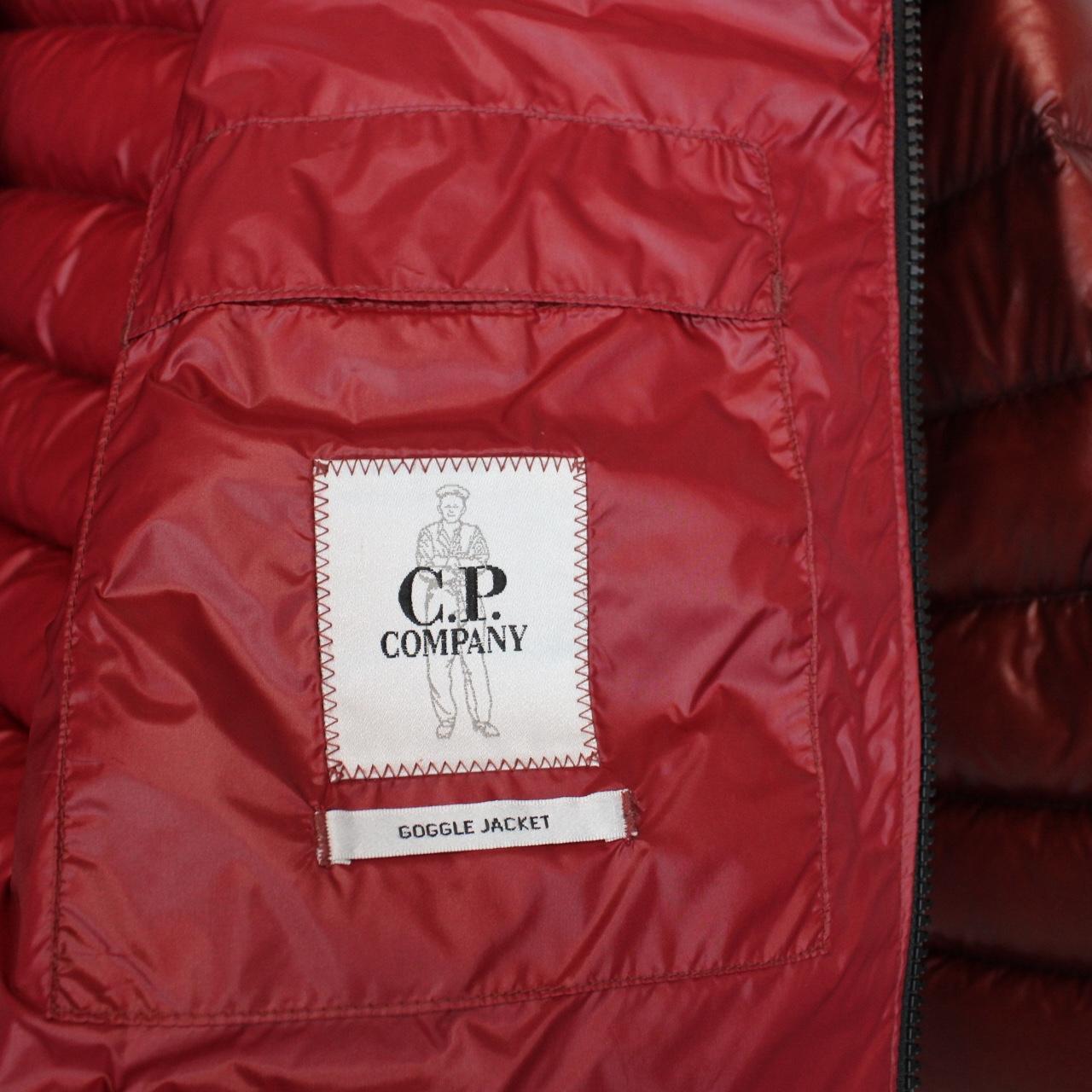 CP Company Kethcup Red DD Shell Nylon Goggle Down Jacket
