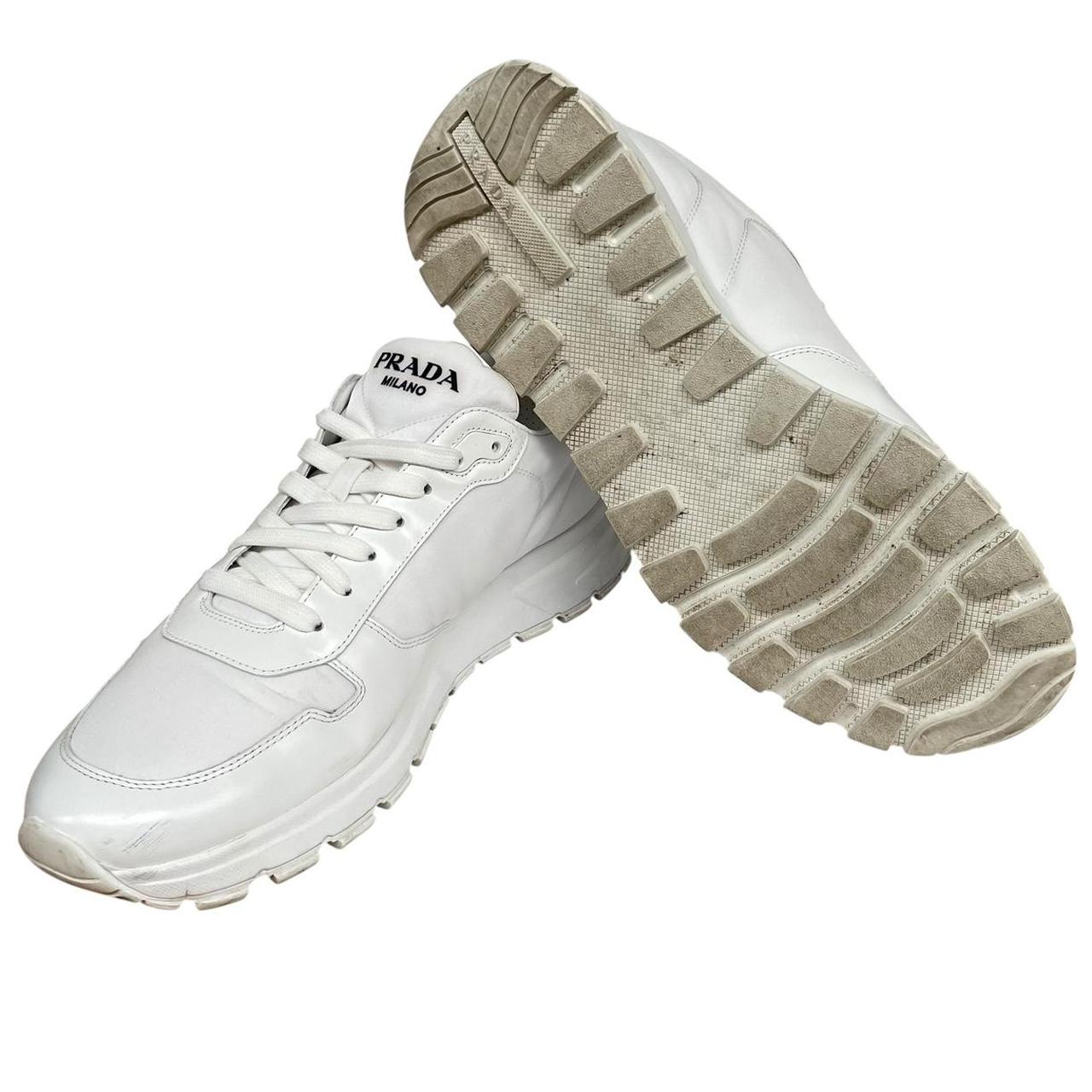 Prada Prax 01 White Re-Nylon and Leather Trainers