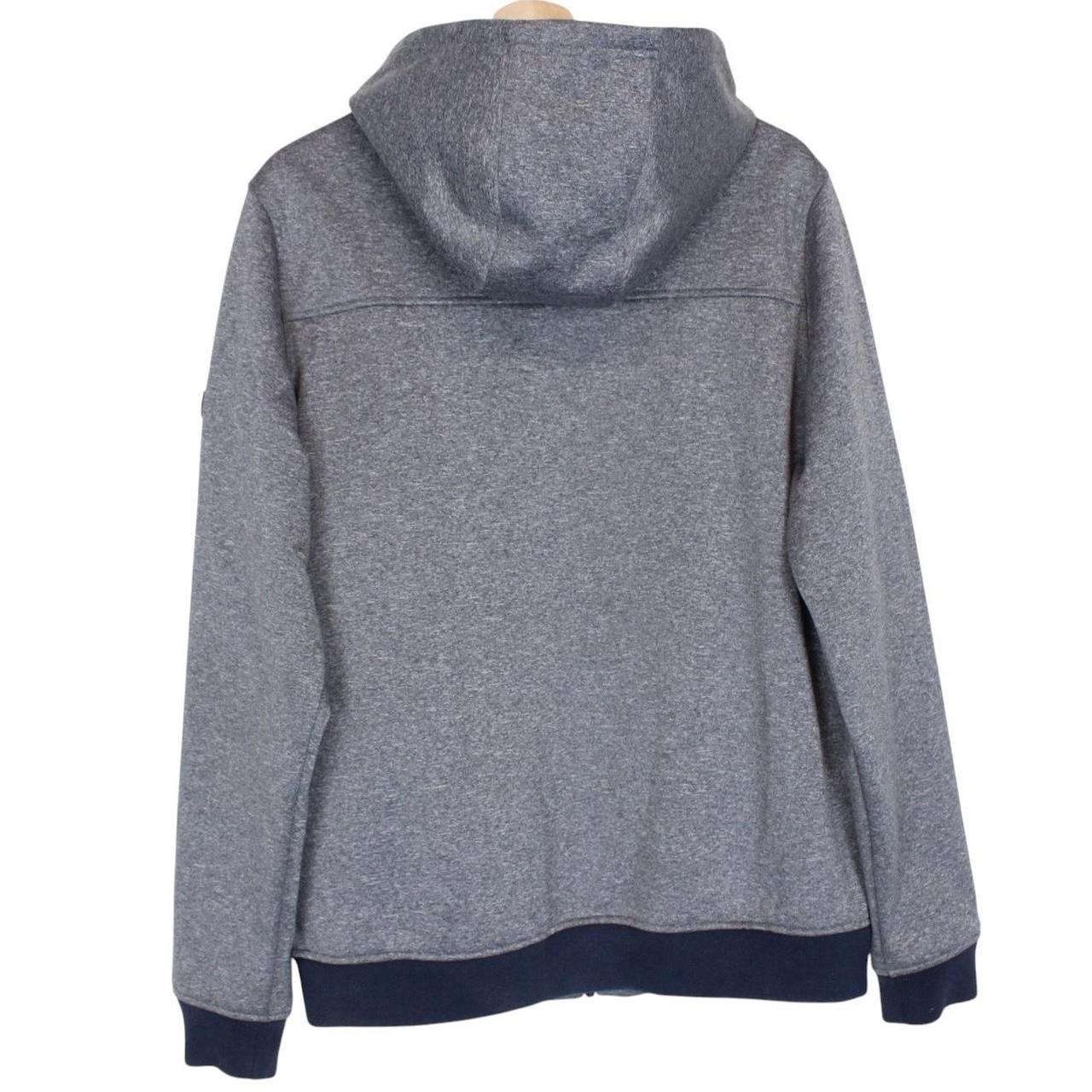 Tommy Hilfiger Grey and Blue Full Zip Soft Shell Hooded Jacket