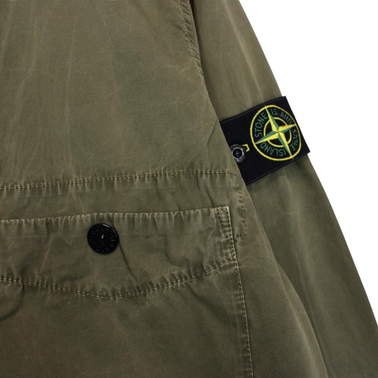 Stone Island SS 2021 Khaki Green Cotton Overshirt Jacket