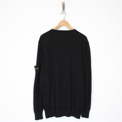 Stone Island SS 2018 Black Cotton Knit Sweatshirt Jumper