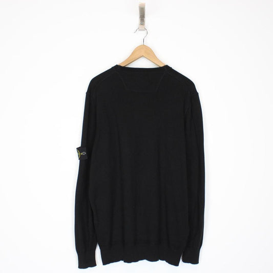 Stone Island SS 2018 Black Cotton Knit Sweatshirt Jumper