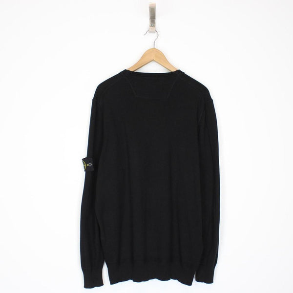 Stone Island SS 2018 Black Cotton Knit Sweatshirt Jumper
