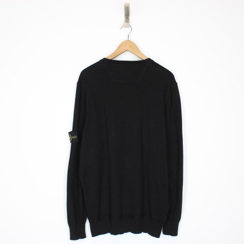 Stone Island SS 2018 Black Cotton Knit Sweatshirt Jumper