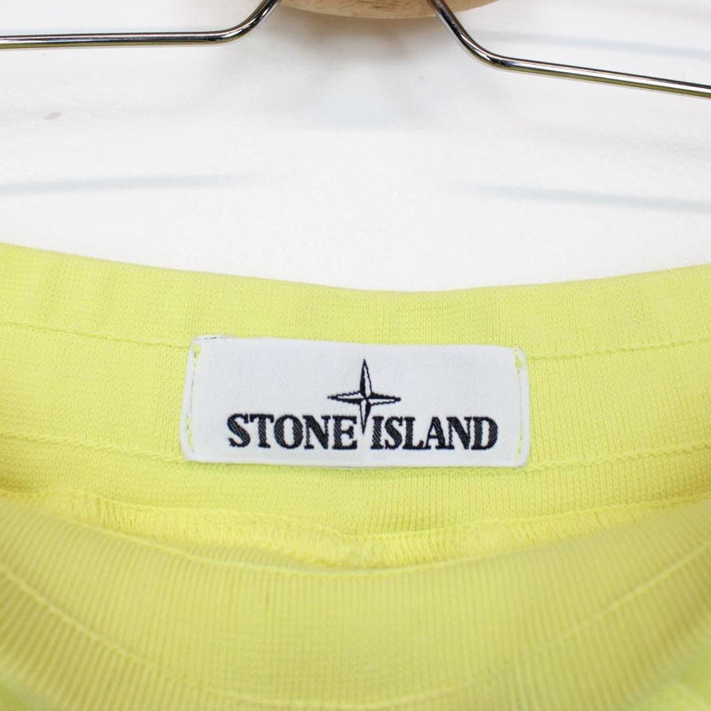 Stone Island SS 2020 Lemon Yellow Cotton Jogger Shorts