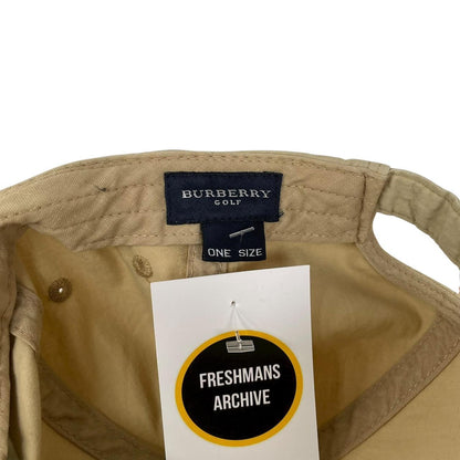 Vintage Burberry Golf Beige Nova Check Baseball Cap