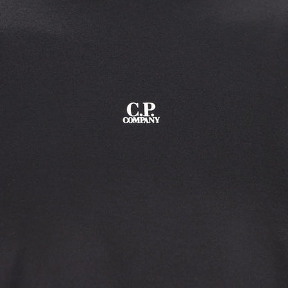 CP Company Black 30/1 Logo Print Cotton Short Sleeve T-Shirt