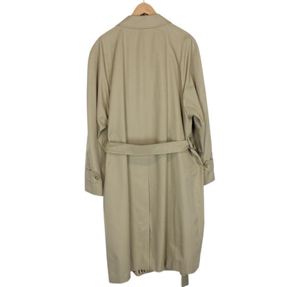 Vintage 90s Burberry Tan Brown Belted Single Breasted Nova Check Trench Coat