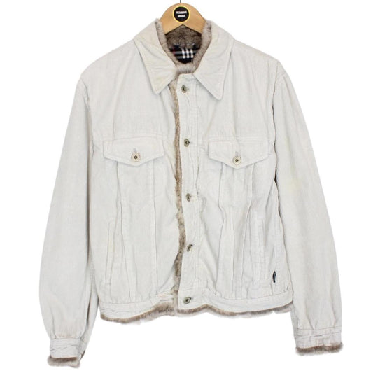 Vintage Burberry Black Label Cream Nova Check Corduroy Jacket