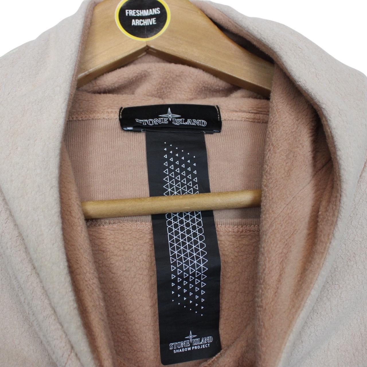 Stone Island Shadow Project AW 2022 Beige Back Logo Fleece Hoodie Jumper