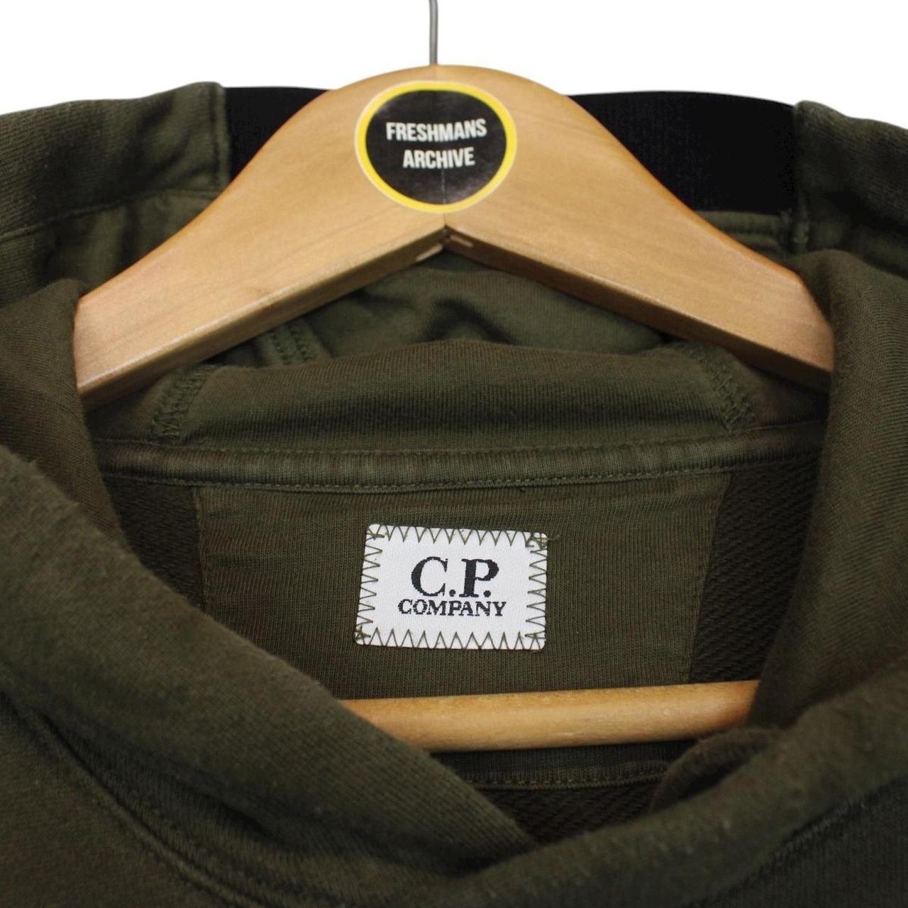 CP Company Khaki Green Pullover Lens Hoodie Jumper