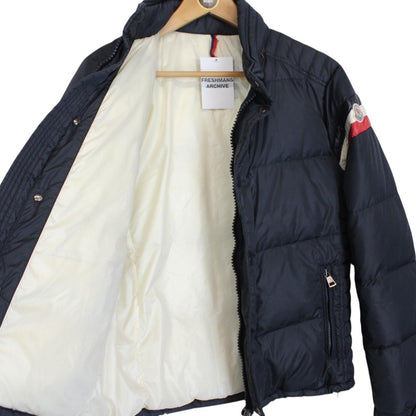 Moncler Chamonix Navy Blue Full Zip Down Jacket