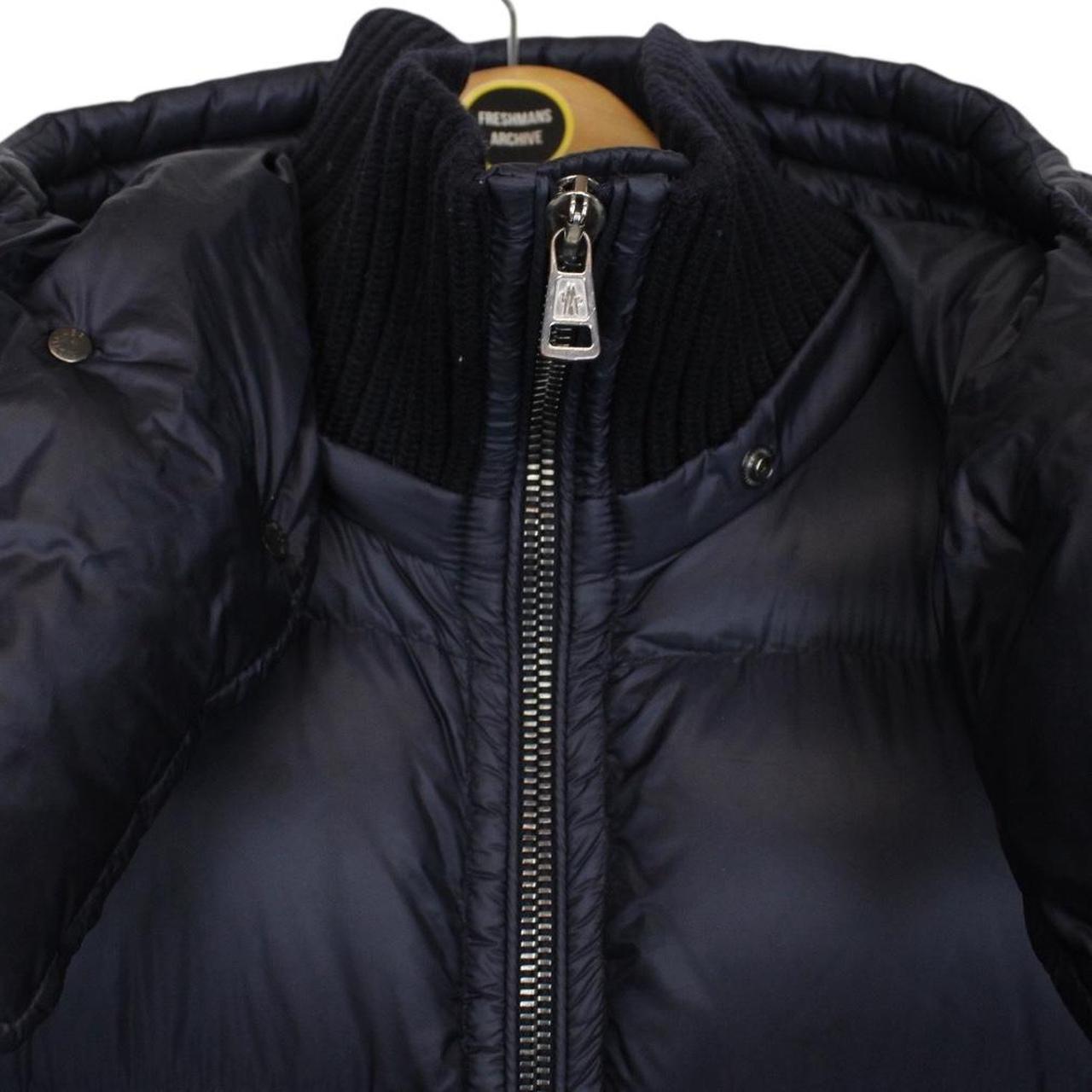Moncler Pascal Navy Blue Full Zip Hooded Down Puffer Jacket