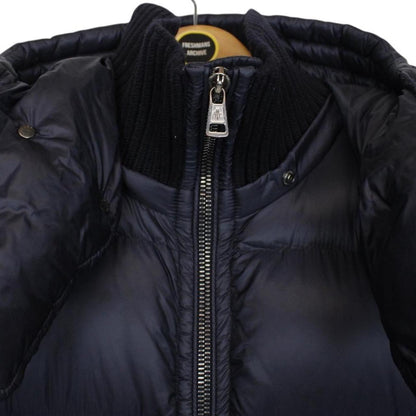 Moncler Pascal Navy Blue Full Zip Hooded Down Puffer Jacket
