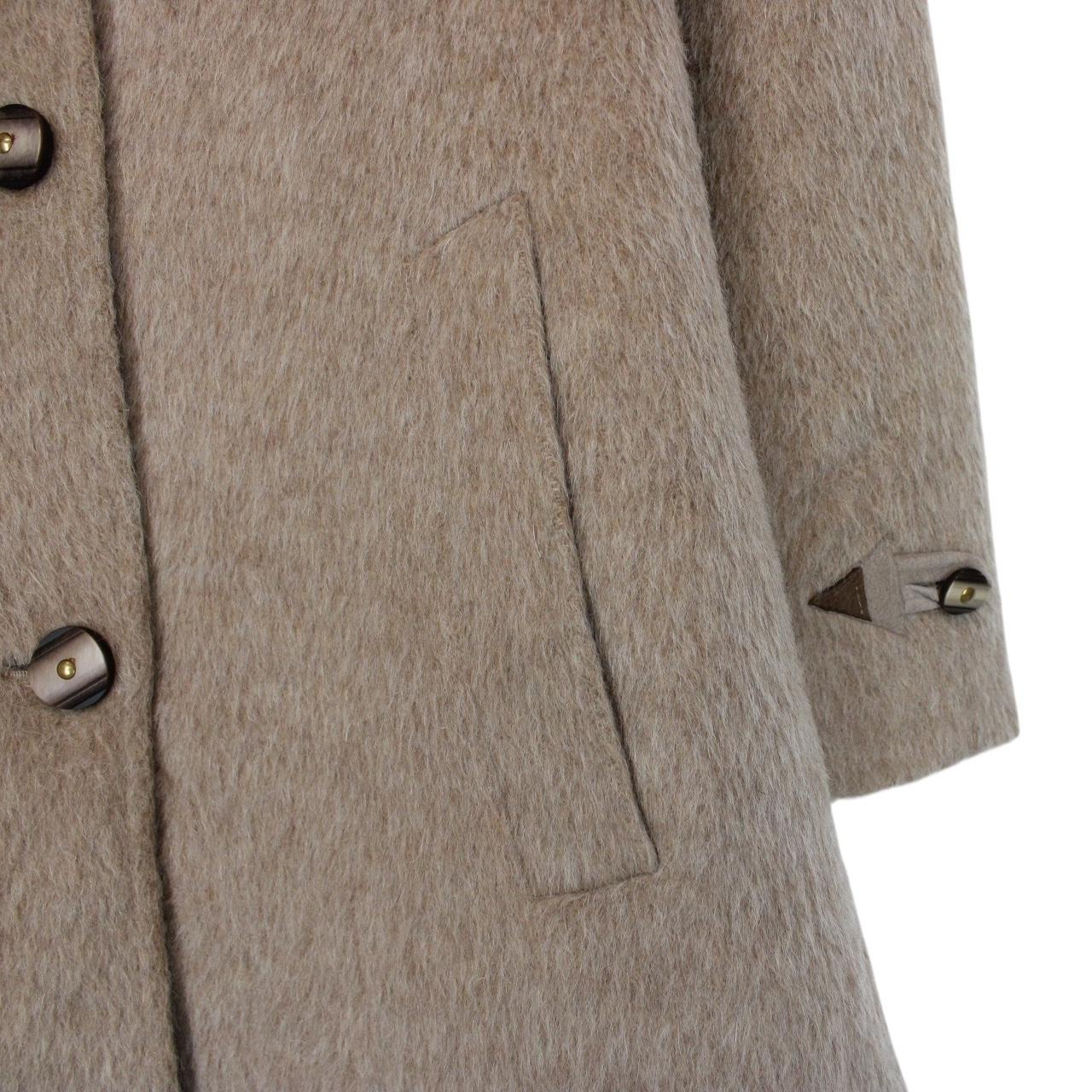 Vintage 80s Burberry Brown Llama Wool Coat