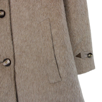 Vintage 80s Burberry Brown Llama Wool Coat