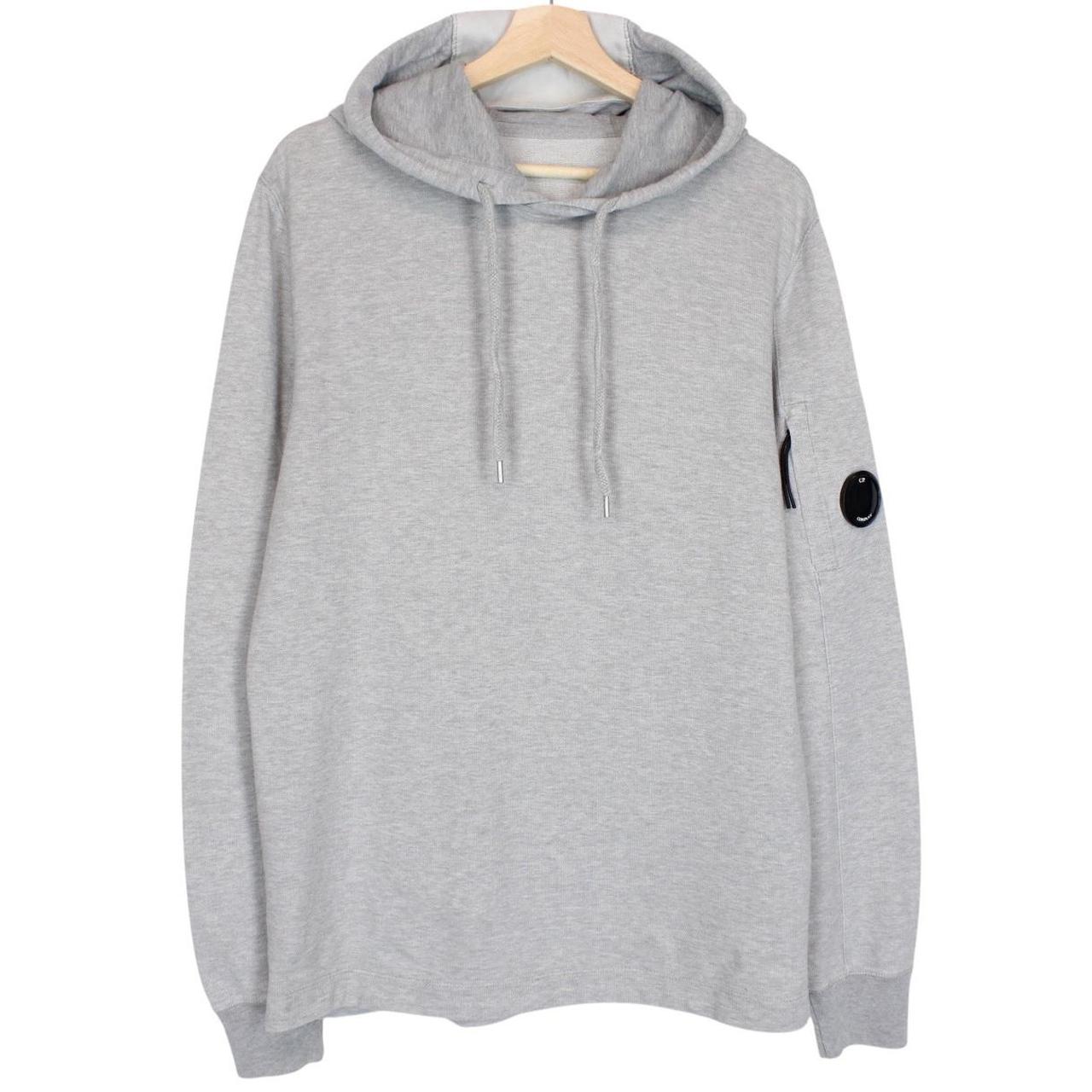 CP Company Grey Lens Cotton Hoodie Jumper