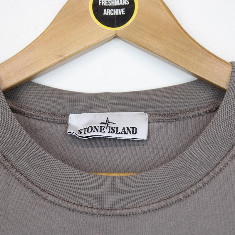 Stone Island SS 2024 Stone Grey Cotton Sweatshirt Jumper
