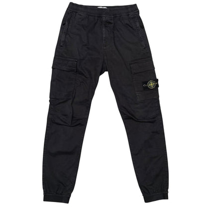 Stone Island AW 2022 Black RE-T Fit Cargo Trousers