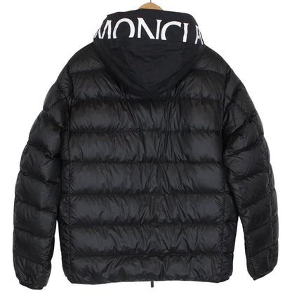 Moncler Provins Black and White Full Zip Hooded Down Jacket