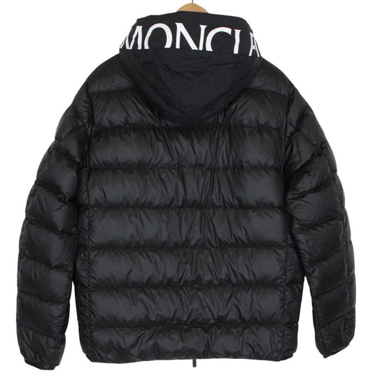 Moncler Provins Black and White Full Zip Hooded Down Jacket