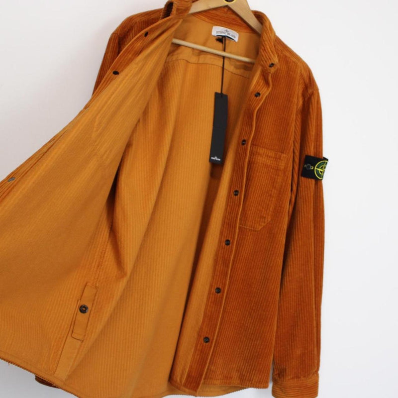 Stone Island AW 2023 Rust Orange Jumbo Corduroy Overshirt