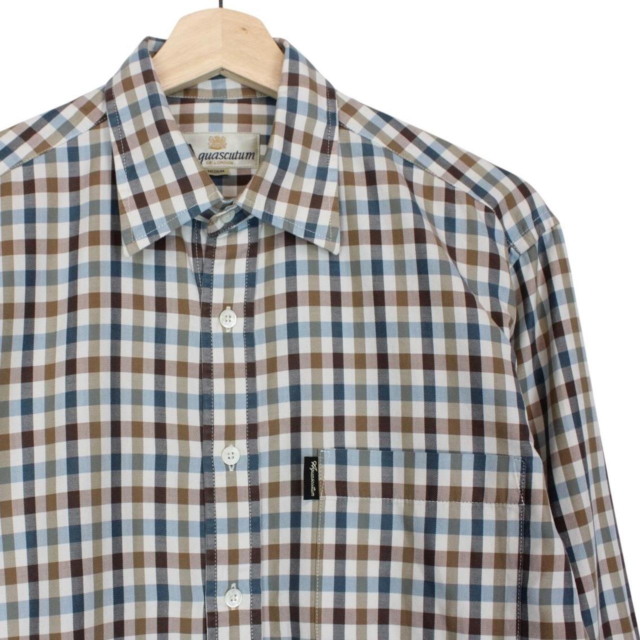Aquascutum Multicoloured House Check Long Sleeve Cotton Shirt