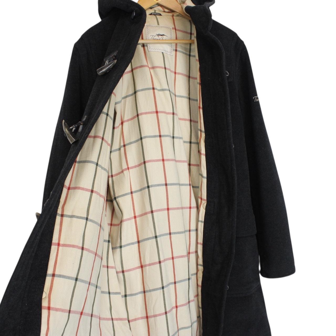 Vintage Thomas Burberry Dark Grey Wool Duffle Coat
