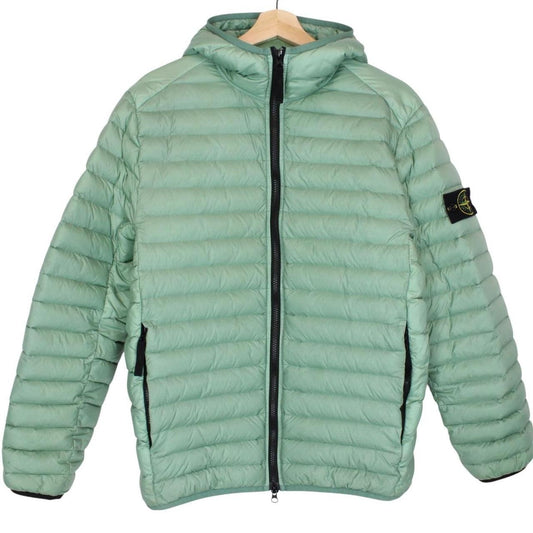 Stone Island AW 2022 Loom Woven Chambers R-Nylon Green Down Jacket