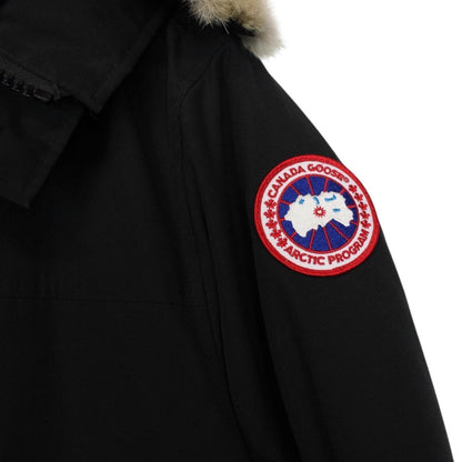 Canada Goose Black Langford Parka Down Coat with Fur Trim