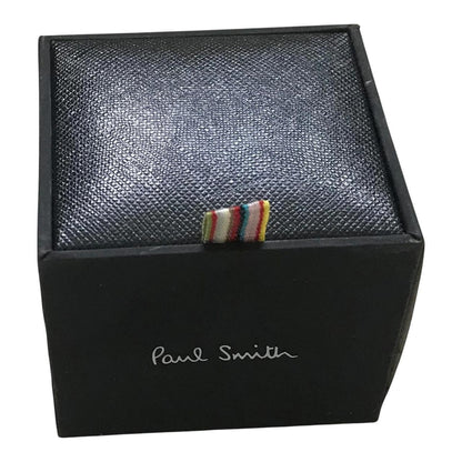 Paul Smith gunmetal cufflinks 2D spider design with intricate detailing and brand logo.