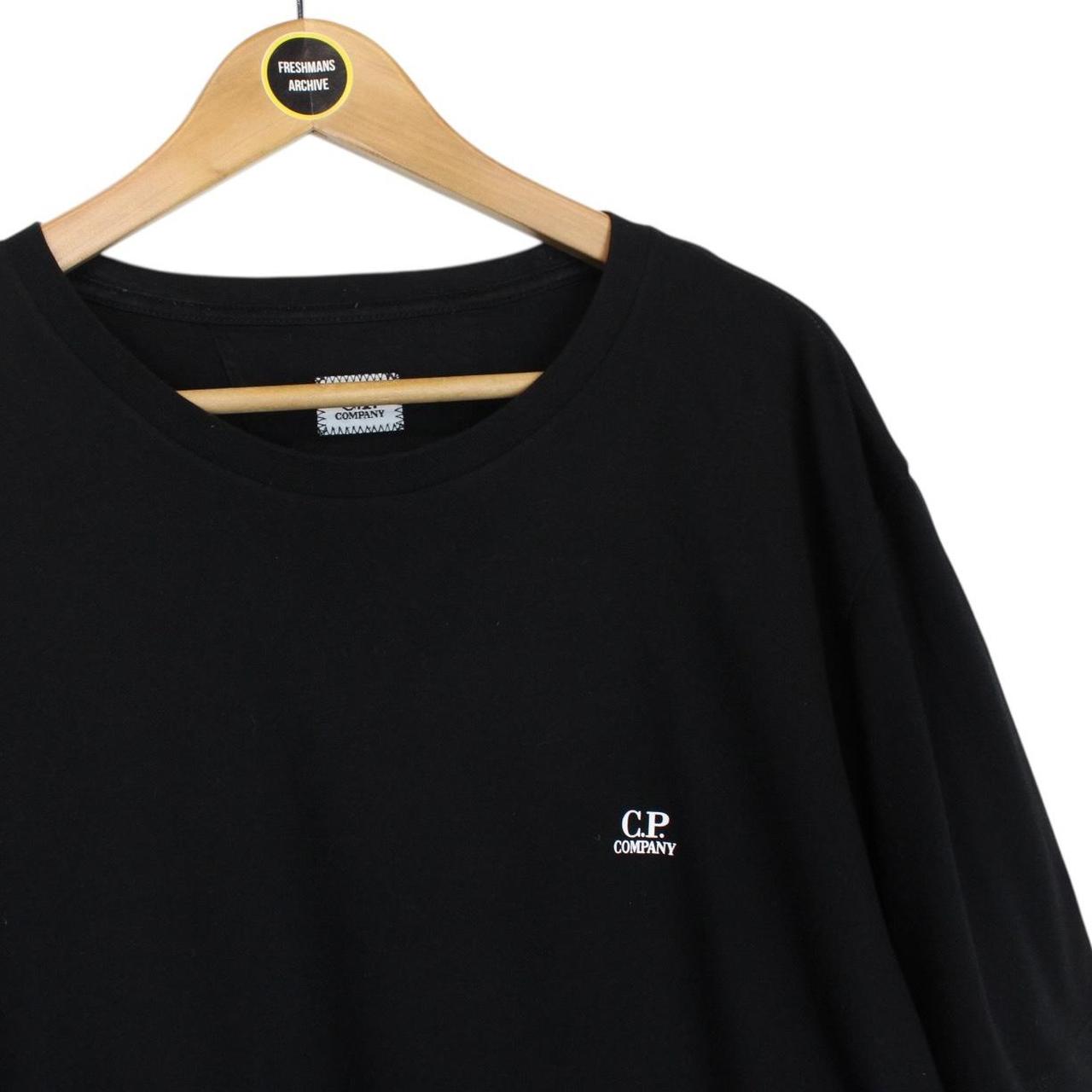 CP Company Black Logo Print Short Sleeve Cotton T-Shirt