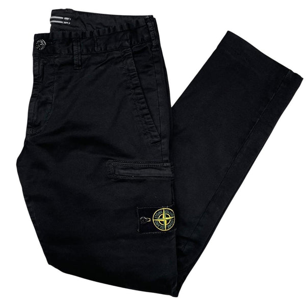 Stone Island AW 2020 Black Skinny Fit Cargo Trousers