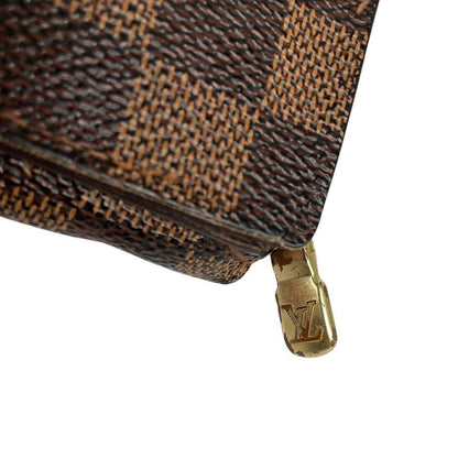 Vintage Louis Vuitton 2004 Brown Damier Ebene Porte Tresor Wallet