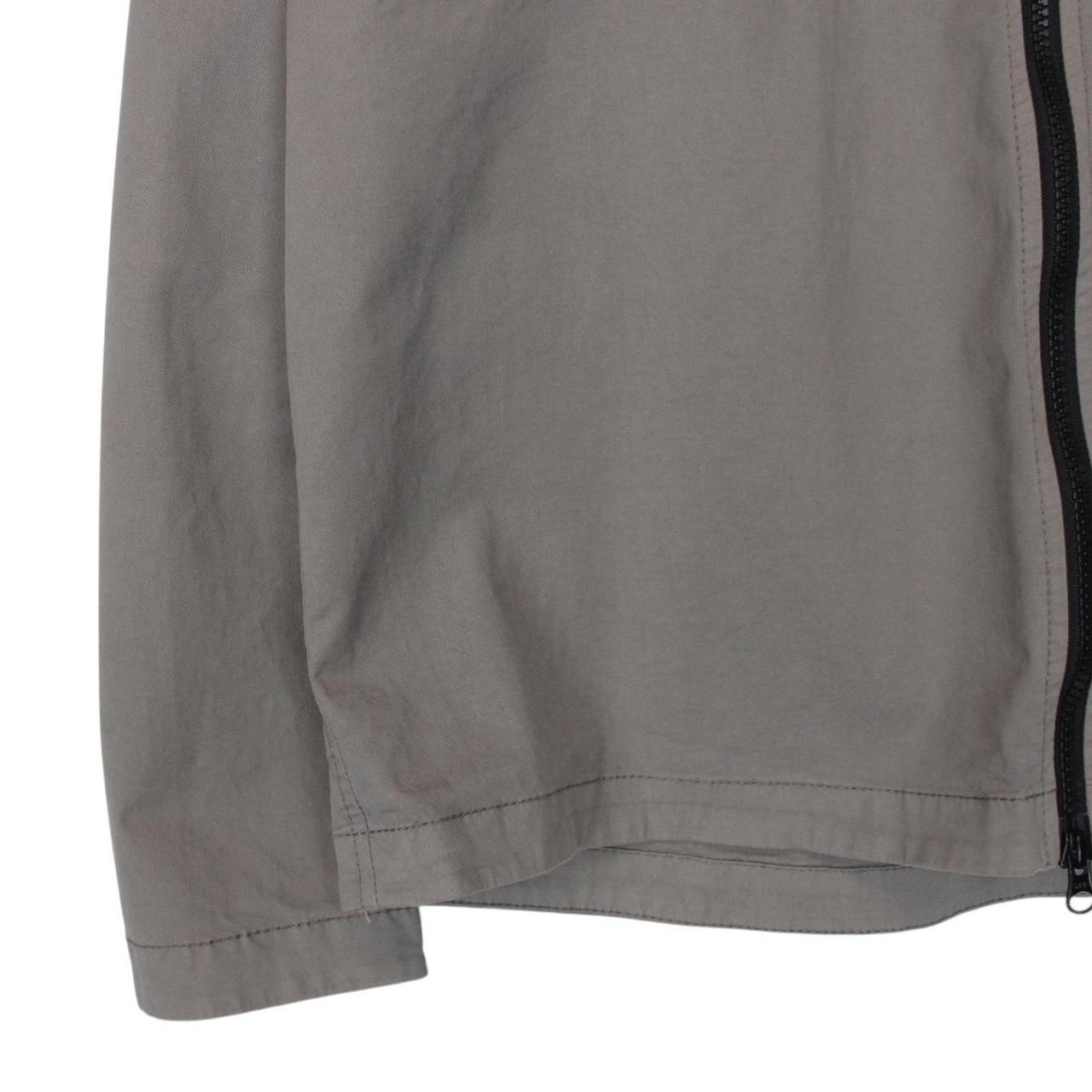 Stone Island SS 2024 Grey Full Zip Cotton Overshirt Jacket