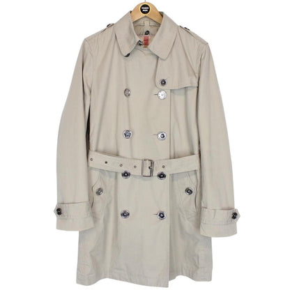 Burberry Brit Beige Nova Check Double Breasted Belted Trench Coat