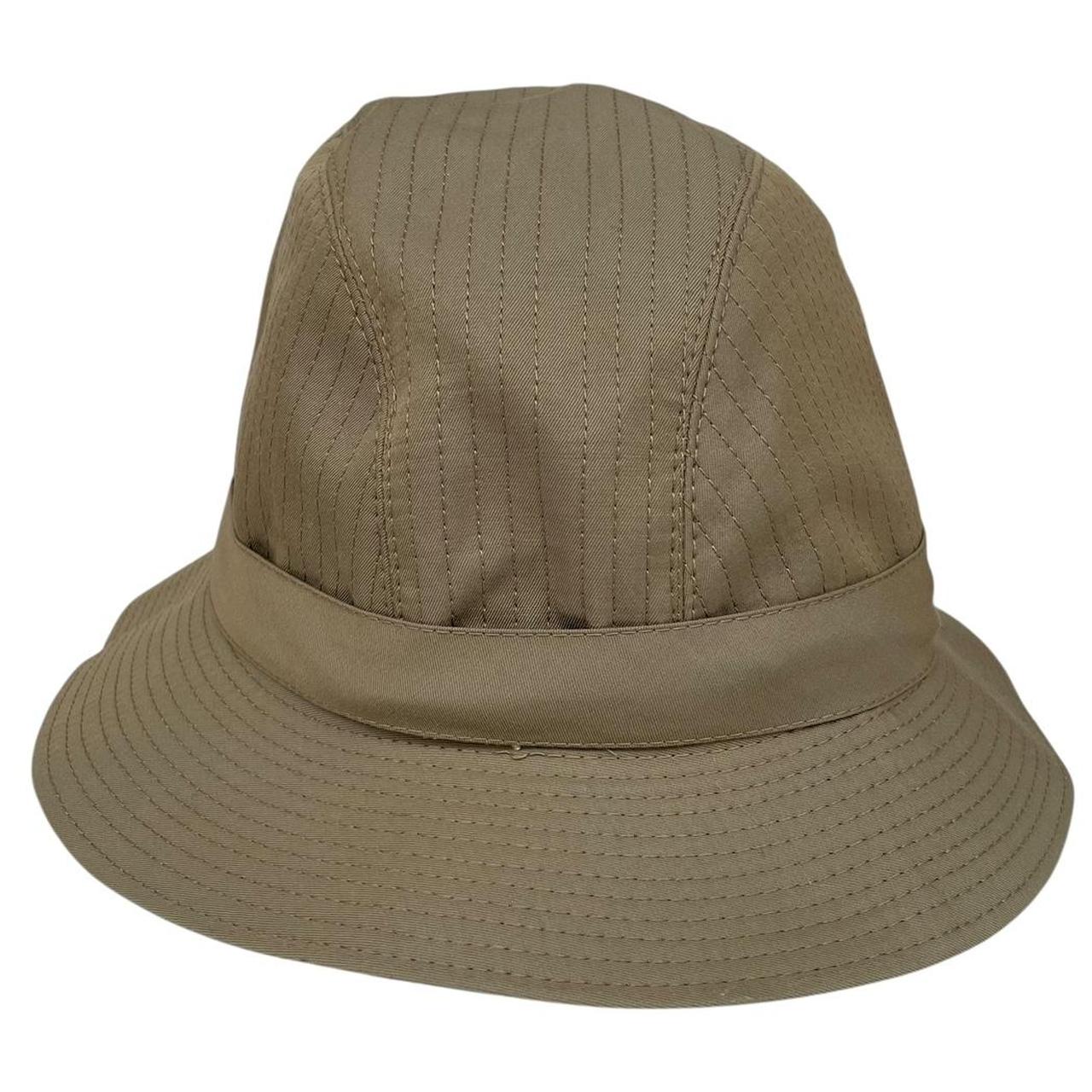 Vintage 80s Burberry Khaki Green Nova Check Cotton Bucket Hat