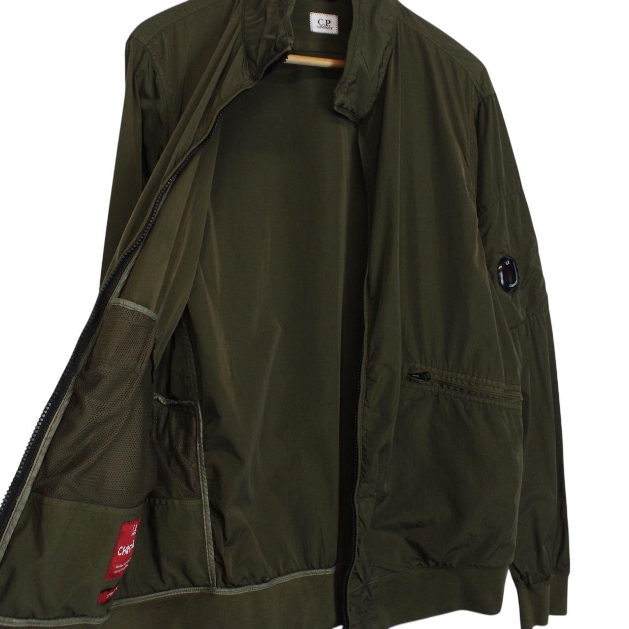 CP Company Green Full Zip Chrome-R Nylon Garment Dyed Goggle Jacket