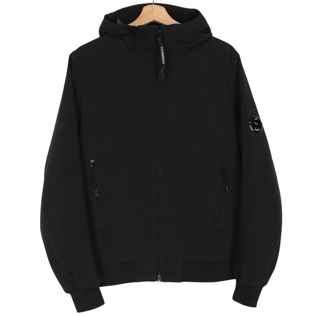CP Company Black Full Zip Soft Shell Goggle Jacket