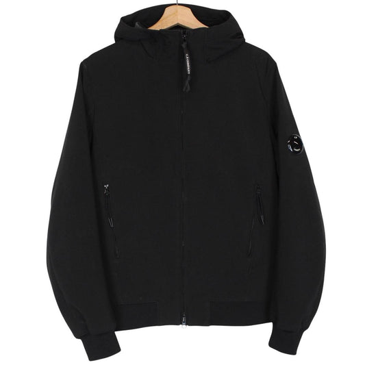 CP Company Black Full Zip Soft Shell Goggle Jacket