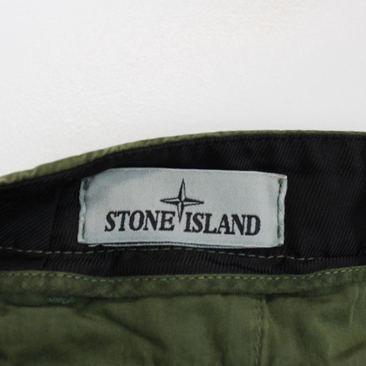 Stone Island SS 2022 Green Bermuda Cotton Cargo Shorts